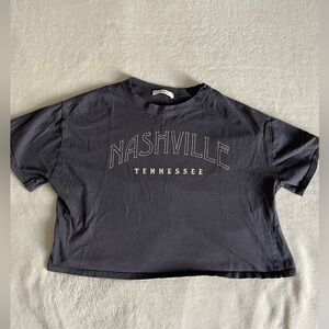 Tres Bien Black Nashville Crop Top